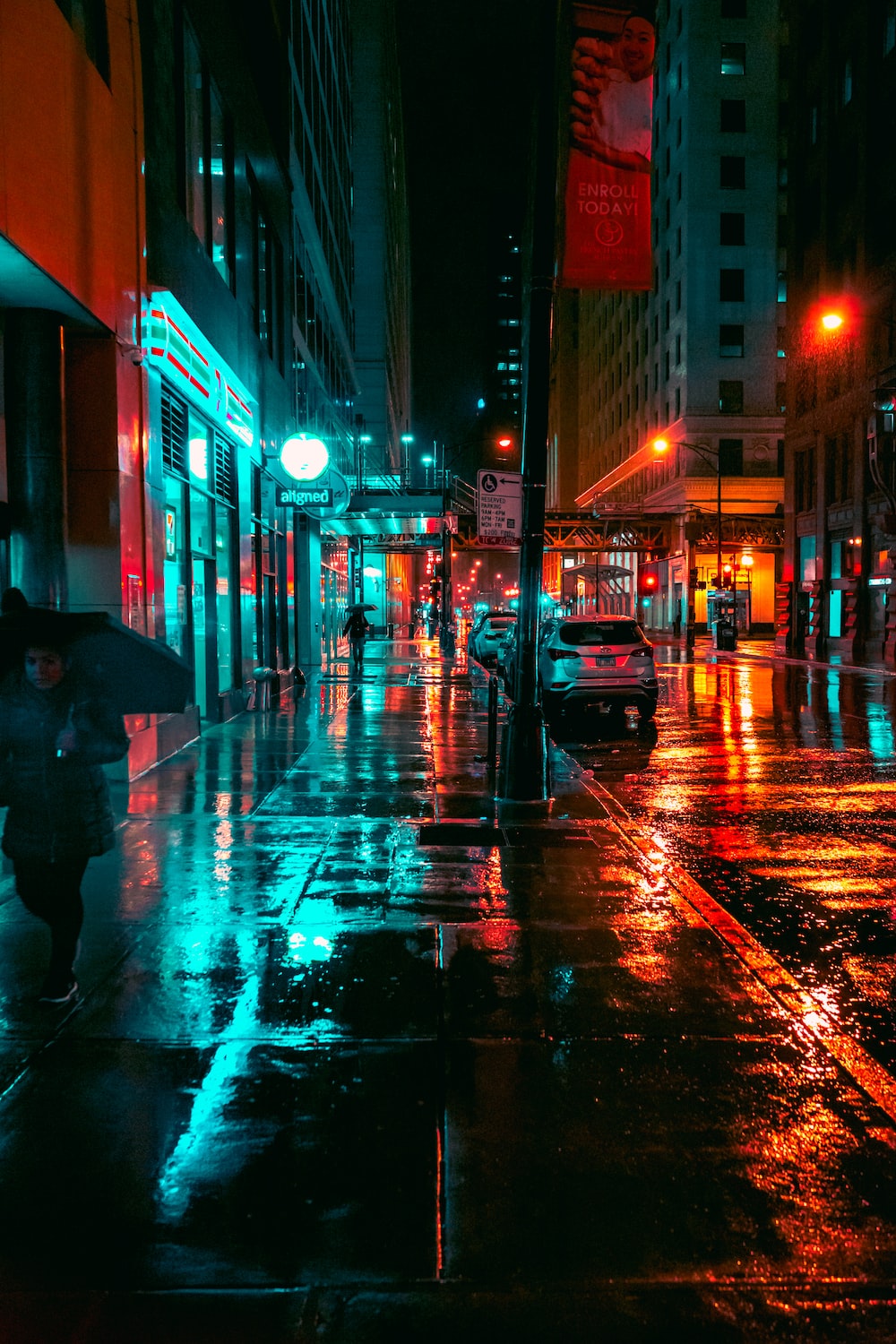 Night City Lights Picture. Download Free Image