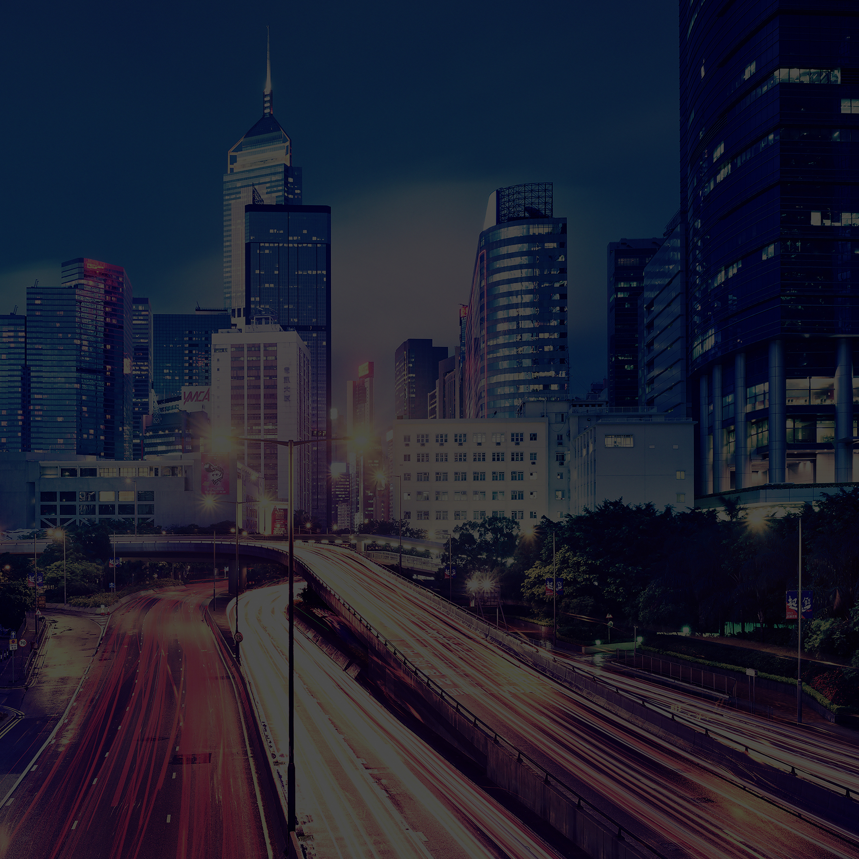 Hongkong At Night Drive City Dark Wallpaper