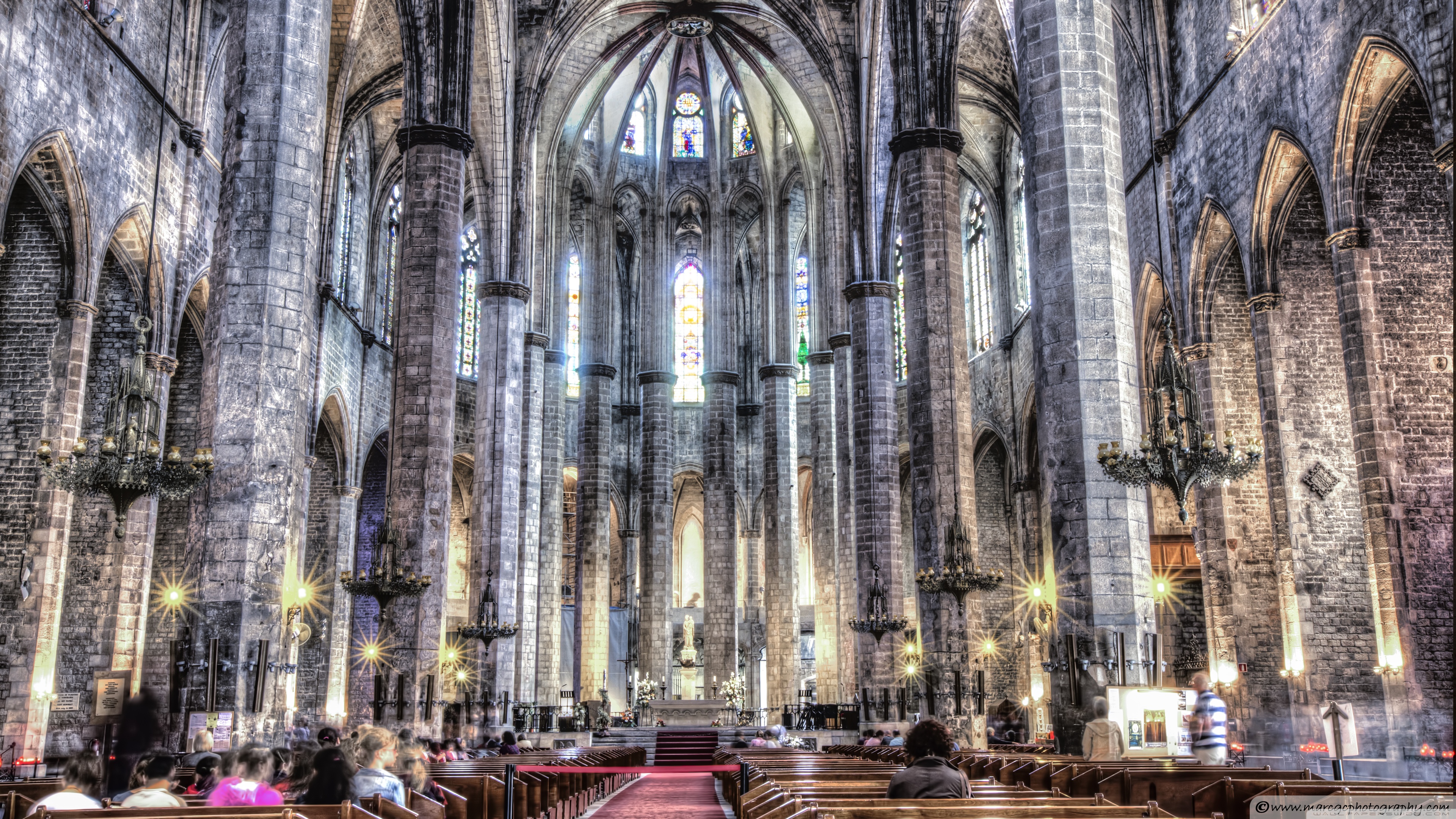 Cathedral of the Sea (Santa Maria del Mar, Barcelona) Ultra HD Desktop Background Wallpaper for 4K UHD TV, Tablet