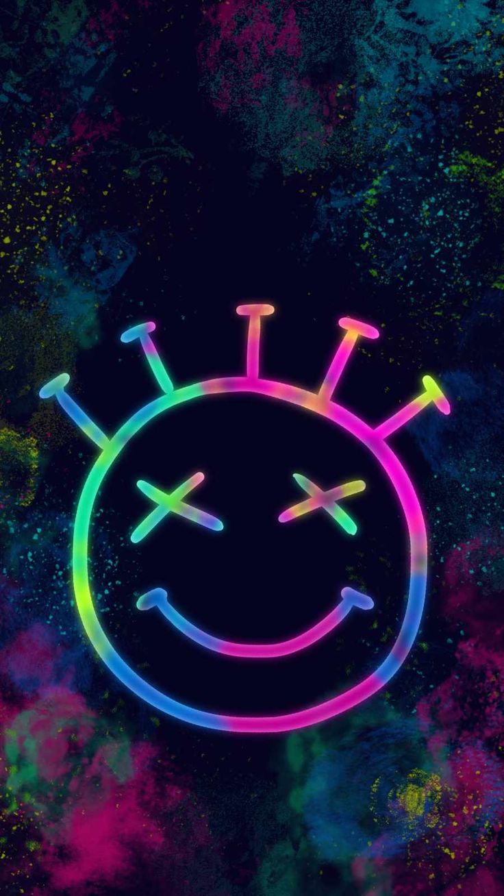 Neon Face iPhone 13 Wallpaper Wallpaper. Graffiti wallpaper iphone, iPhone wallpaper image, Cute owls wallpaper