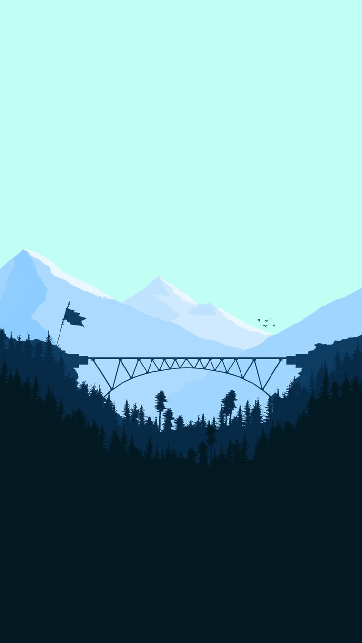 Minimal Bridge Digital Art IPhone Wallpaper. Scenery Wallpaper, Minimal Wallpaper, Landscape Wallpaper