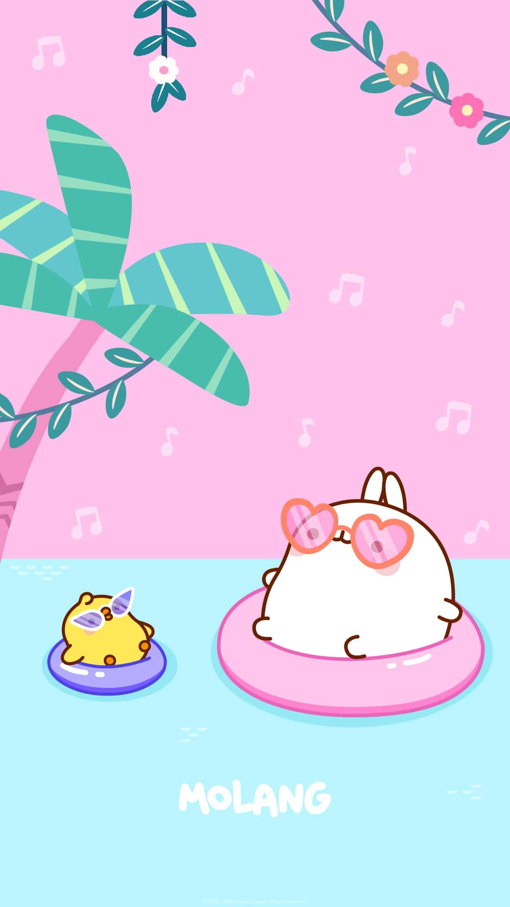 Molang Summer Wallpaper: Discover The Relax Wallpaper of Molang