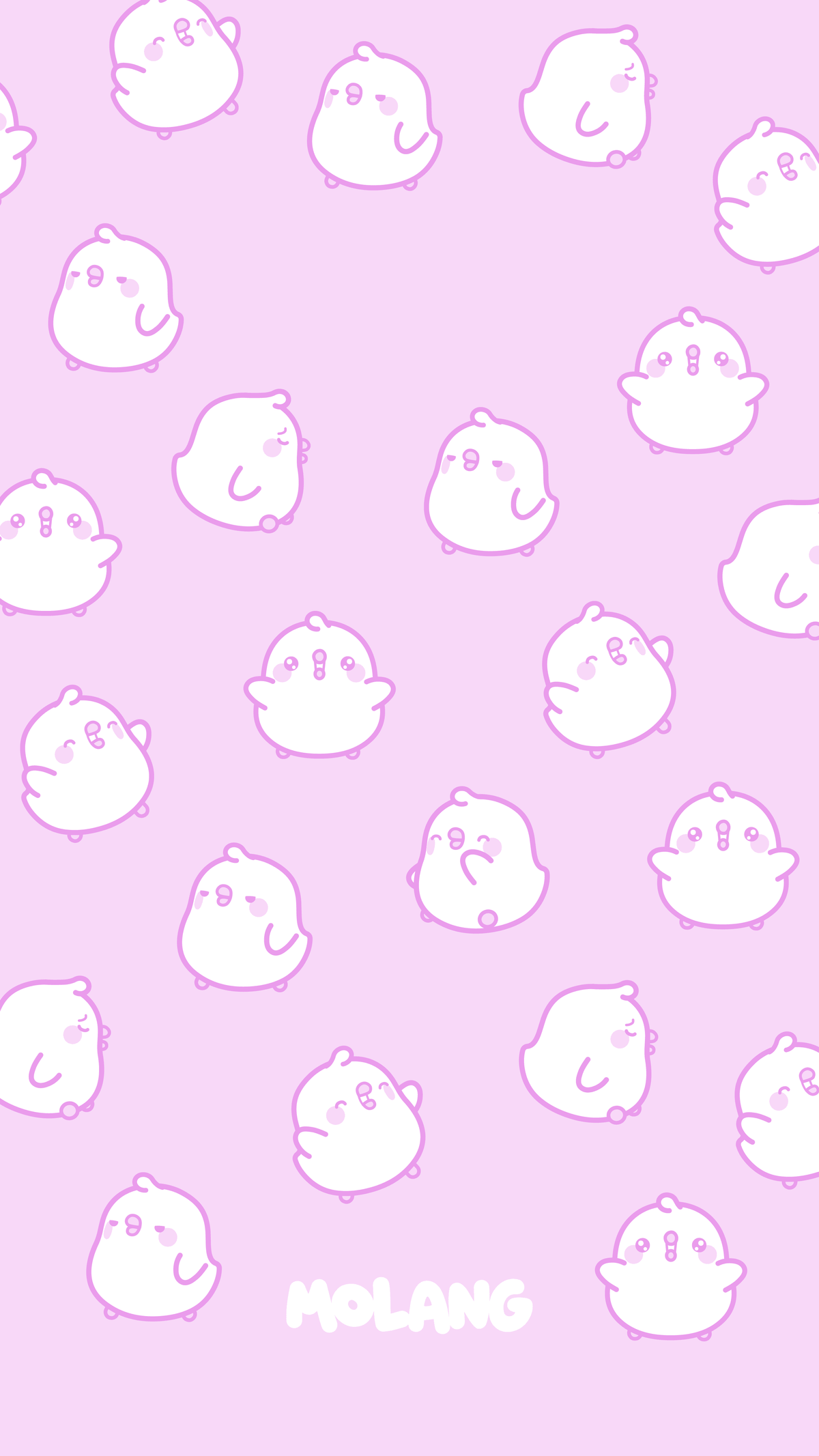 Molang Pattern Wallpaper: Discover The Piu Piu Wallpaper of Molang