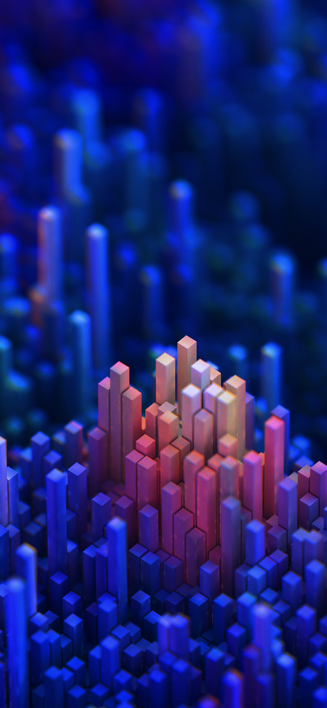 Digital Art Square Graph Bokeh