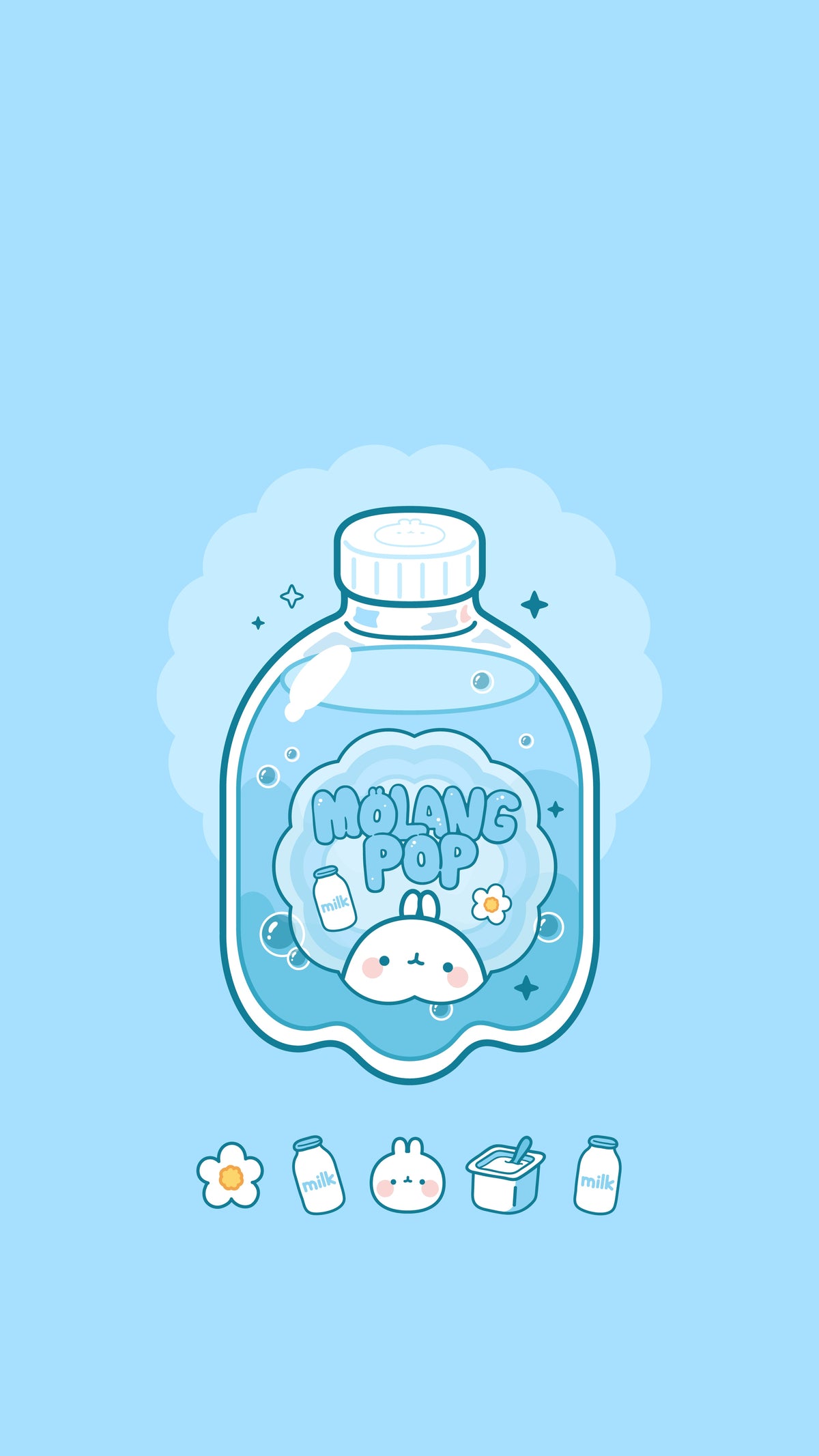 Molang Drink Wallpaper: Discover The Milk Wallpaper of Molang