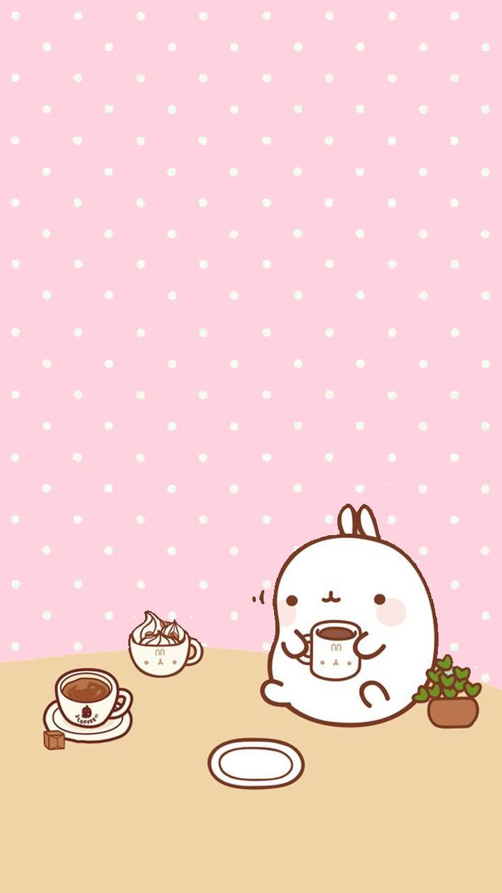 LOve Pink, Molang Wallpaper(freebie). Molang wallpaper, Wallpaper iphone cute, Cute patterns wallpaper