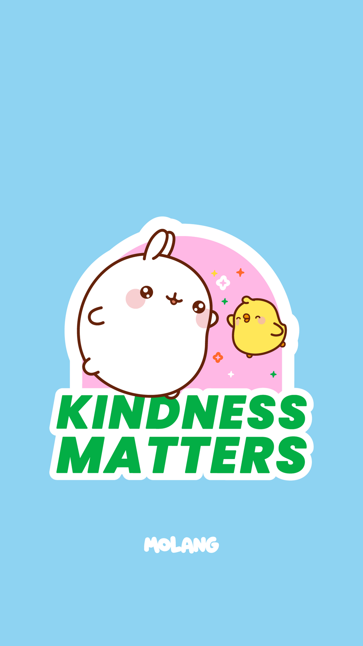 Molang Safe Space Wallpaper: Kindness Matters Wallpaper of Molang