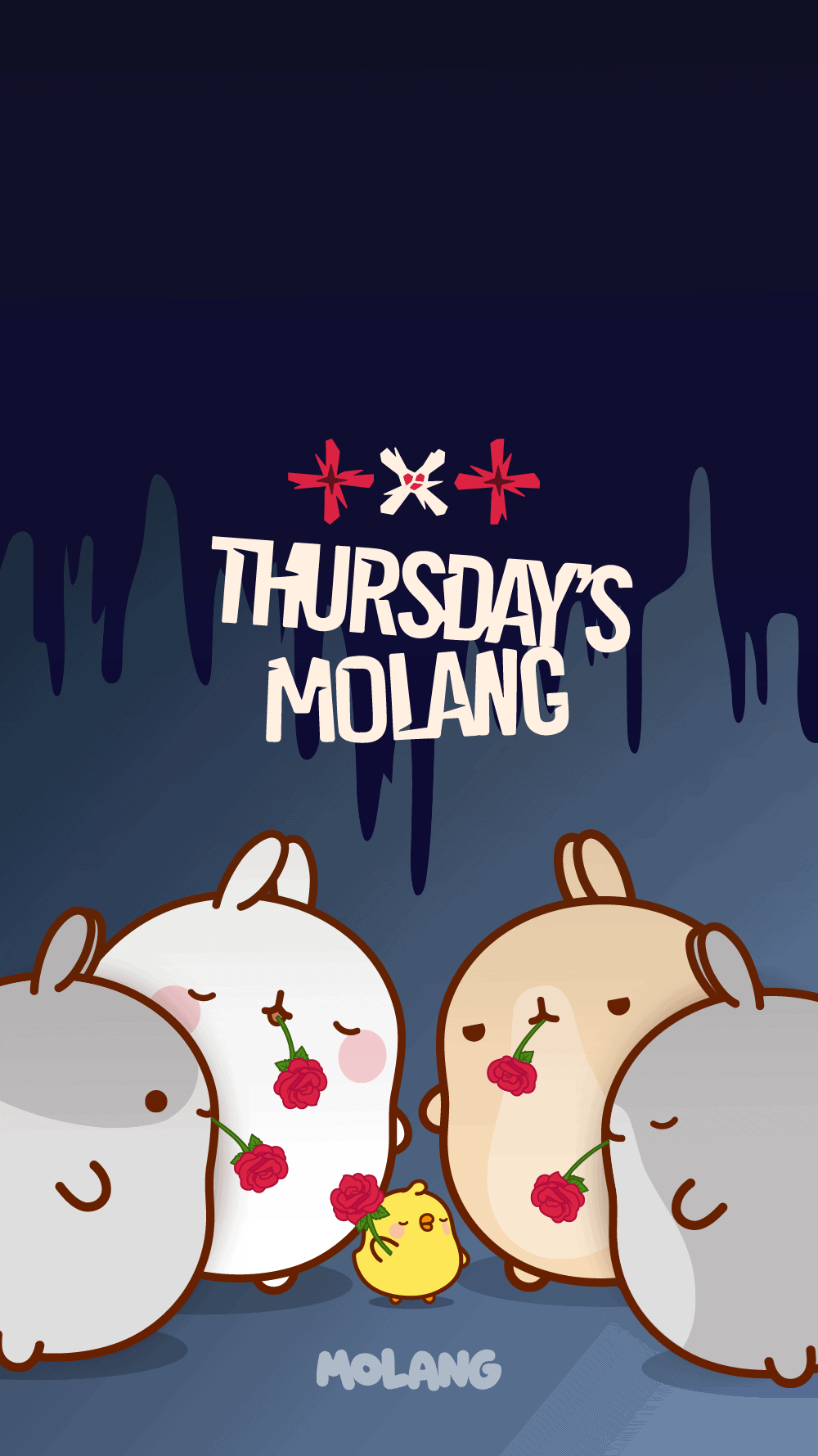 Molang TXT Wallpaper: Thurday's Child Wallpaper of Molang