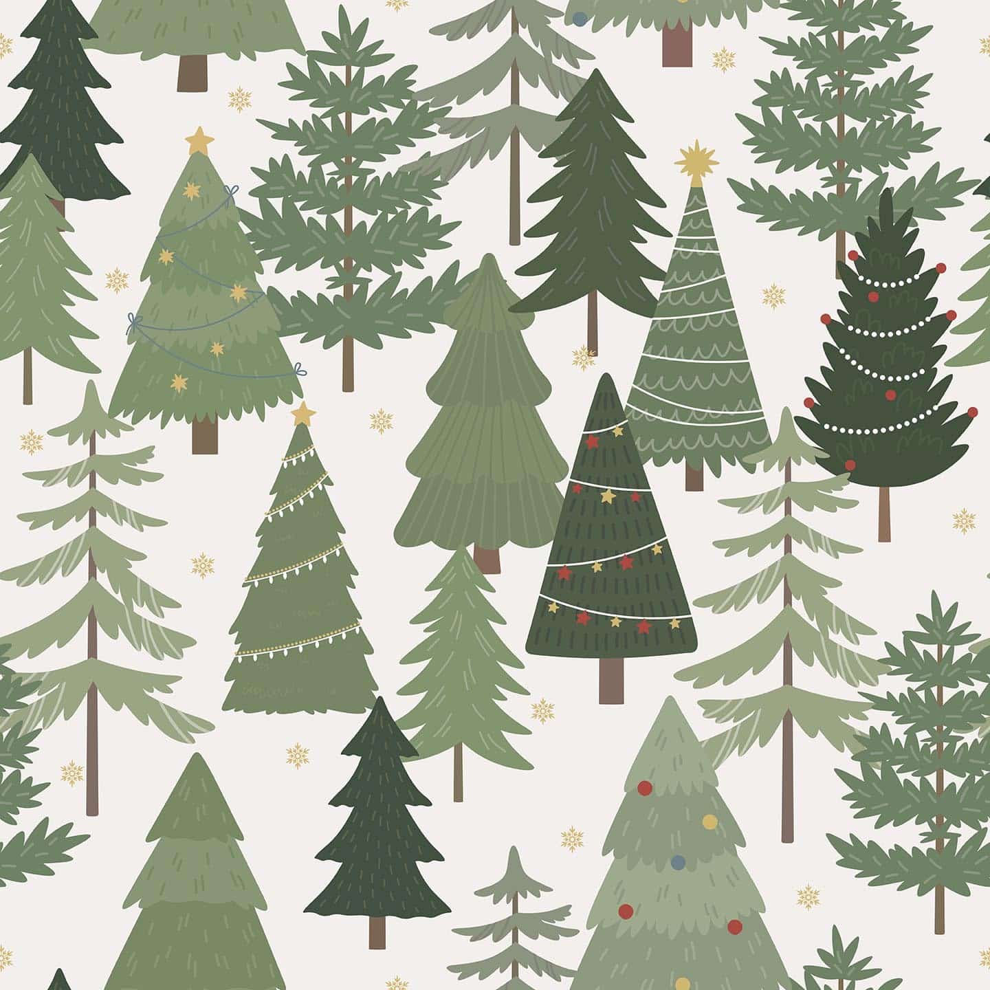 Colorful Christmas Tree Wallpaper And Stick Or Non Pasted