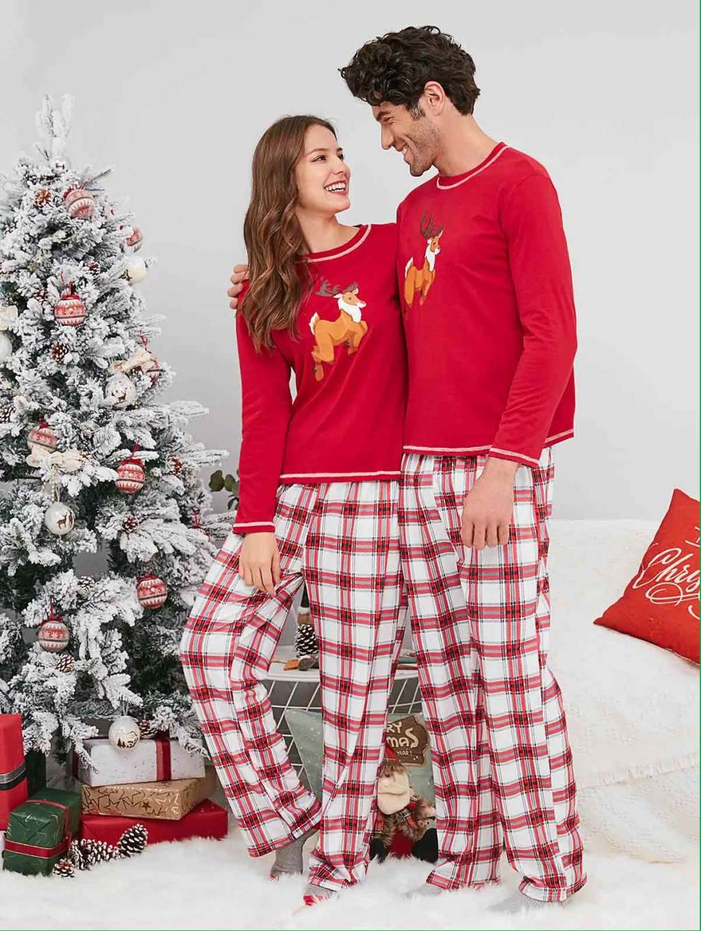 Cute Matching Christmas Pajamas for Couples