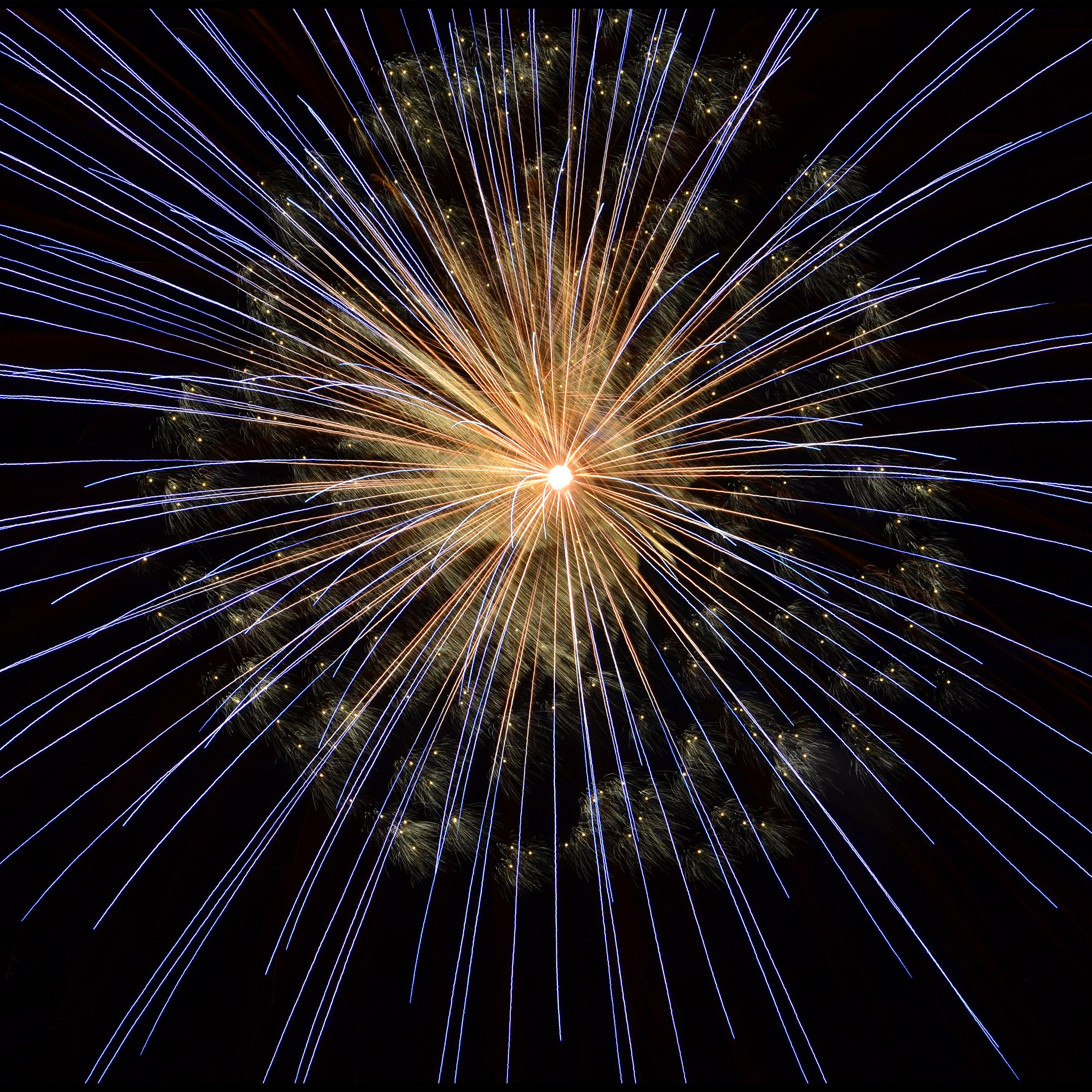 Happy New Year Firework Sky Party Dark Orange Wallpaper