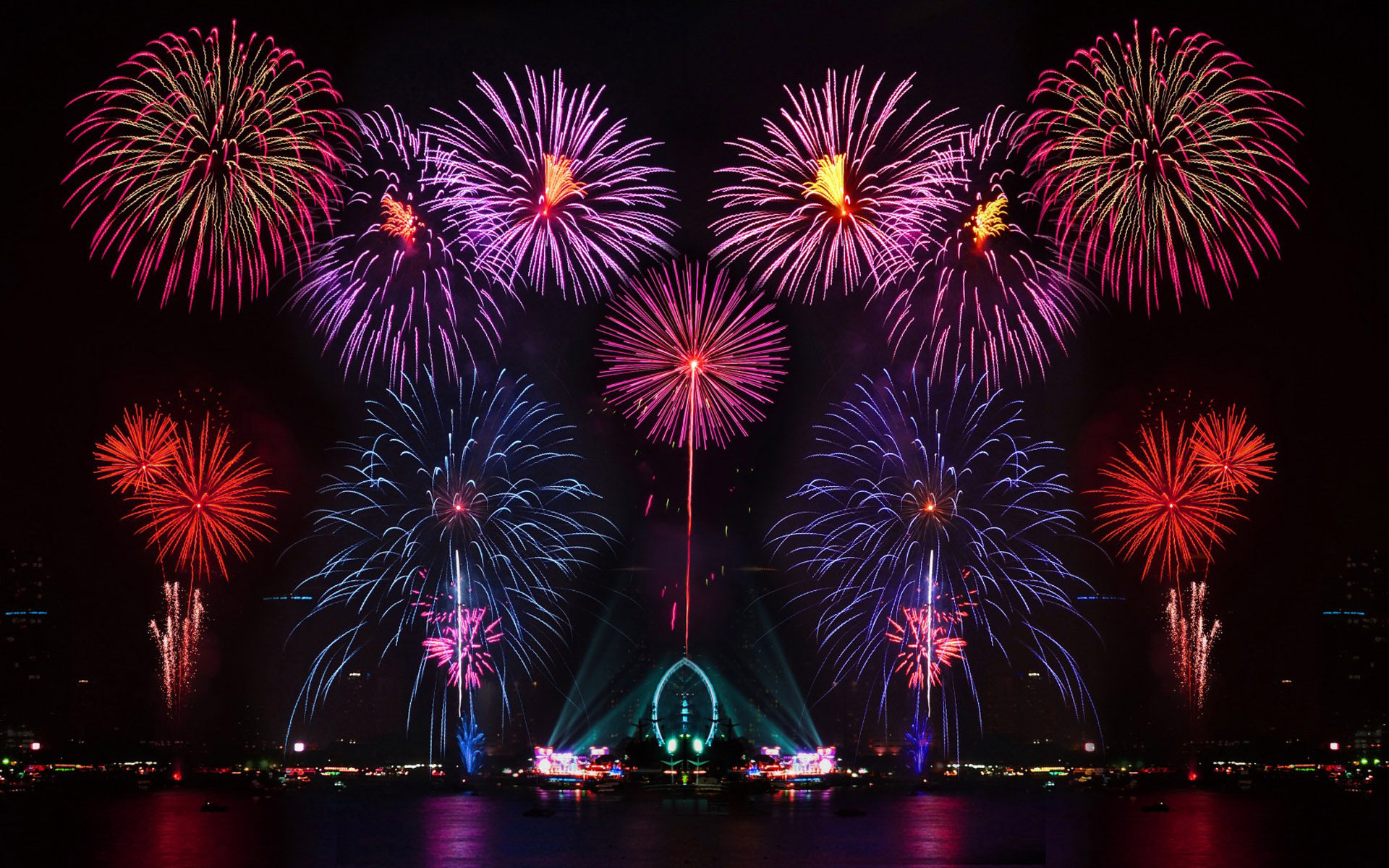 Happy New Year New Years Eve Fireworks In Australia Desktop Wallpaper HD 1920x1200, Wallpaper13.com