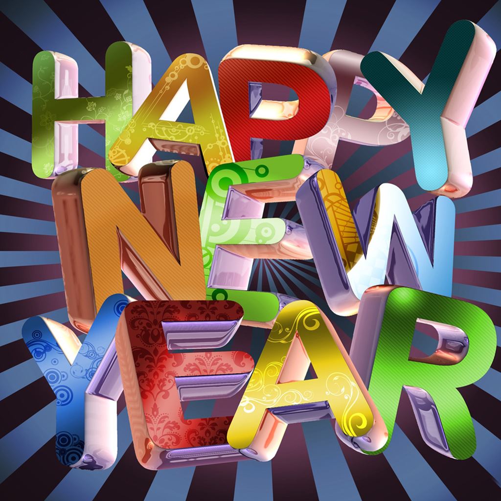 Happy New year iPad Wallpaper Free Download