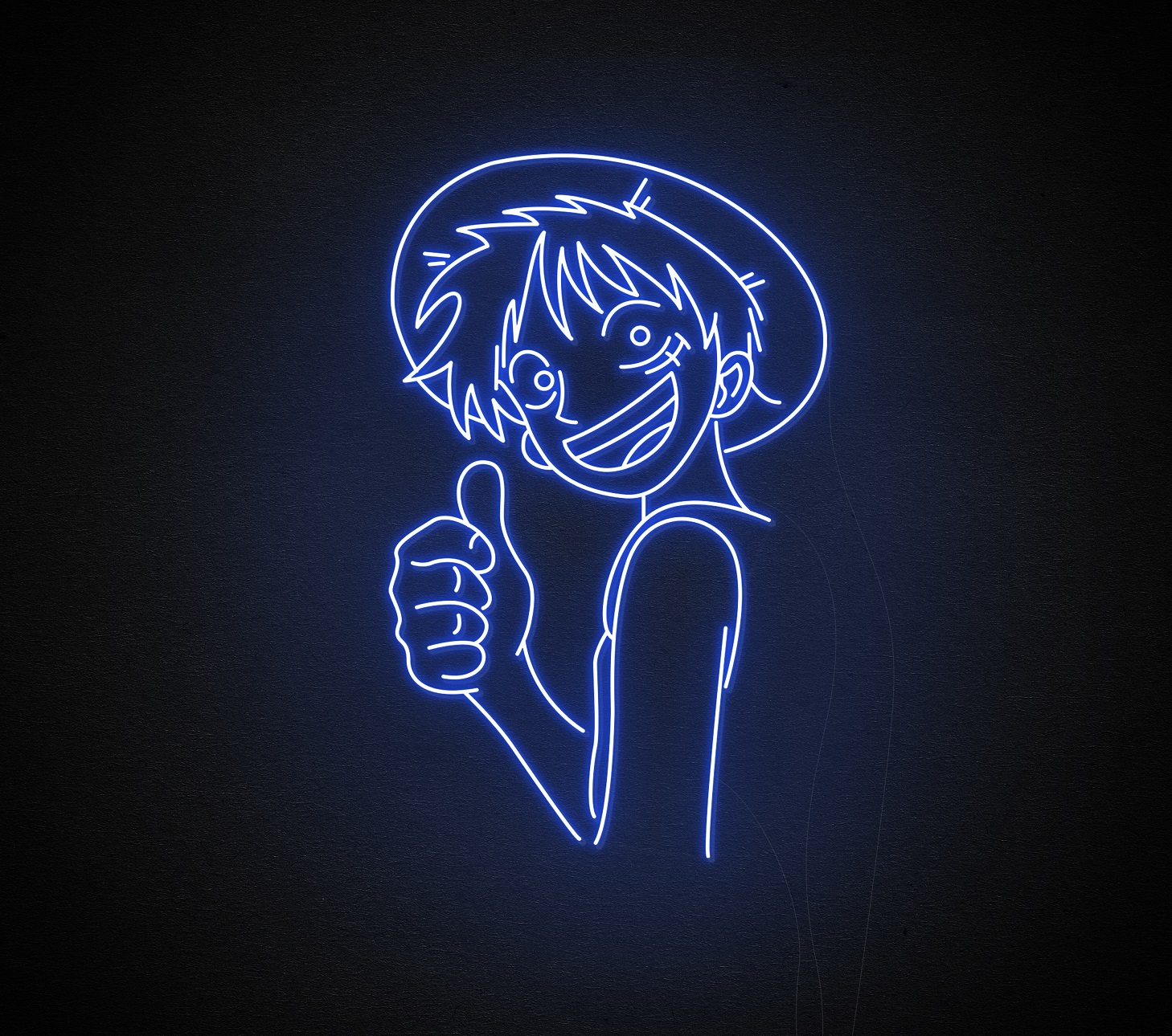 Luffy Neon Sign and Attractive Color Neon Studio