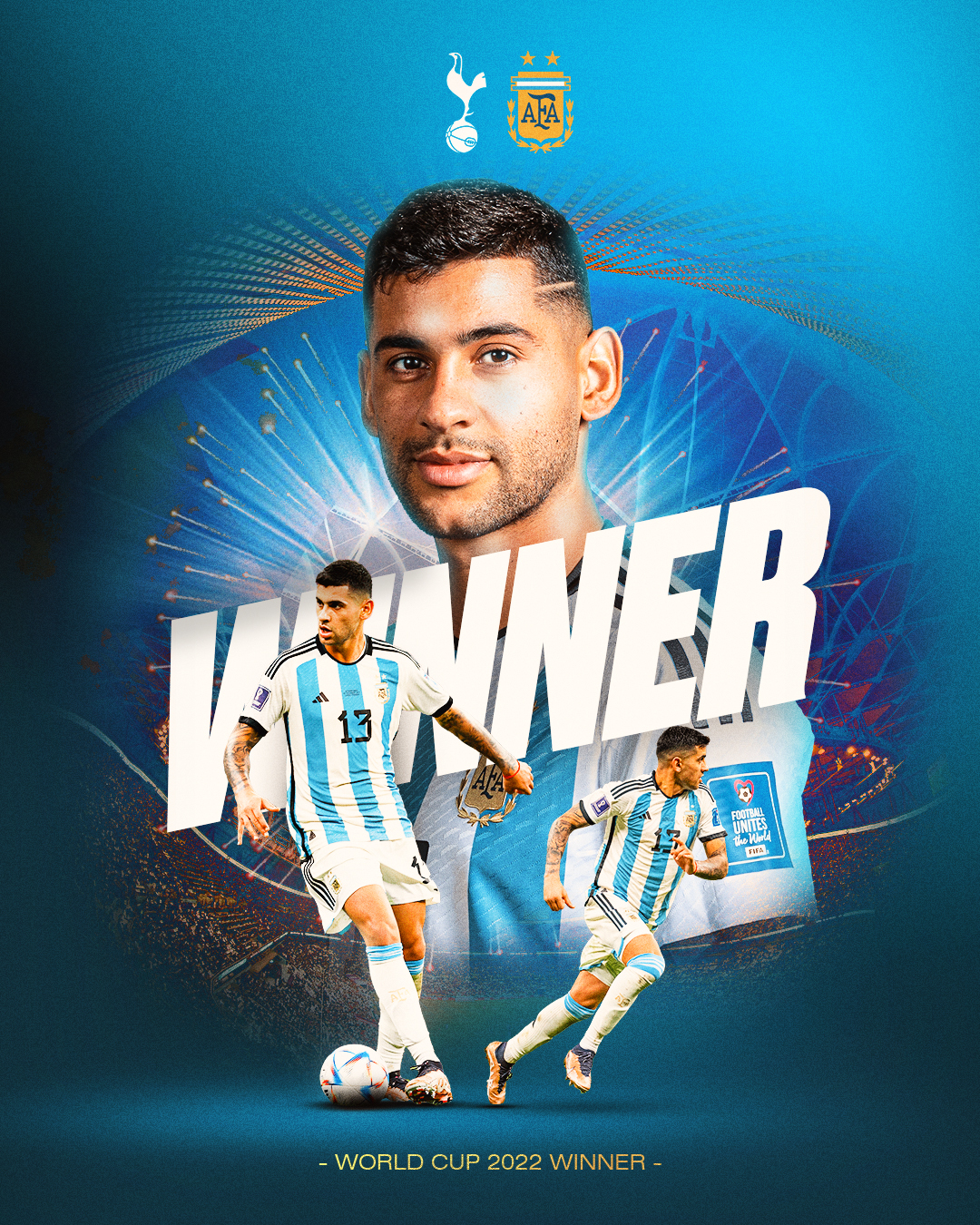 Tottenham Hotspur ROMERO AND ARGENTINA ARE WORLD CUP CHAMPIONS