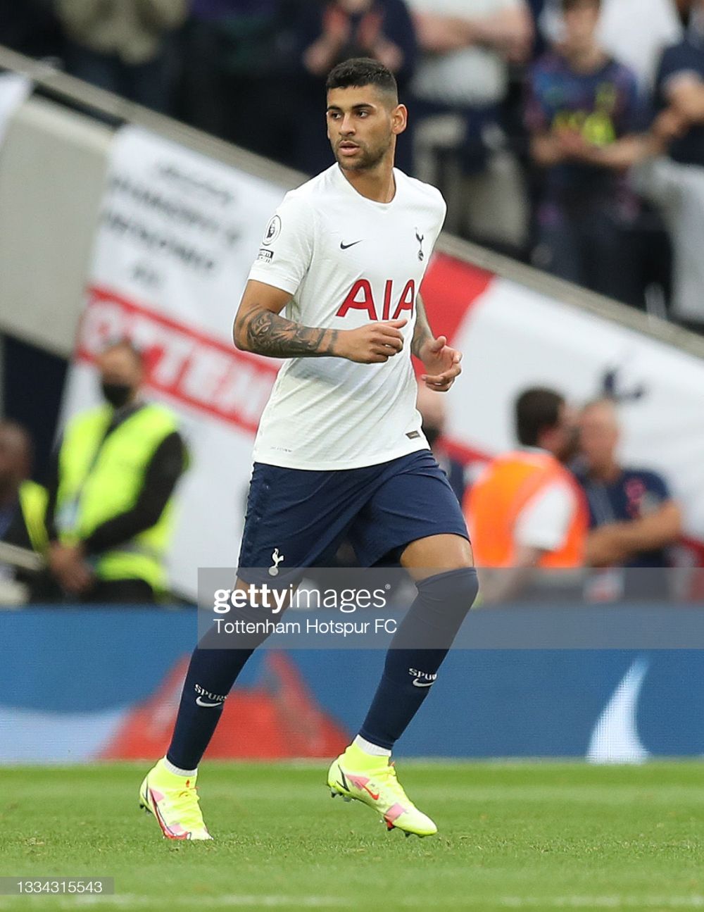 Cristian Romero of Tottenham Hotspur during the Premier League match. Tottenham, Tottenham hotspur, Premier league matches