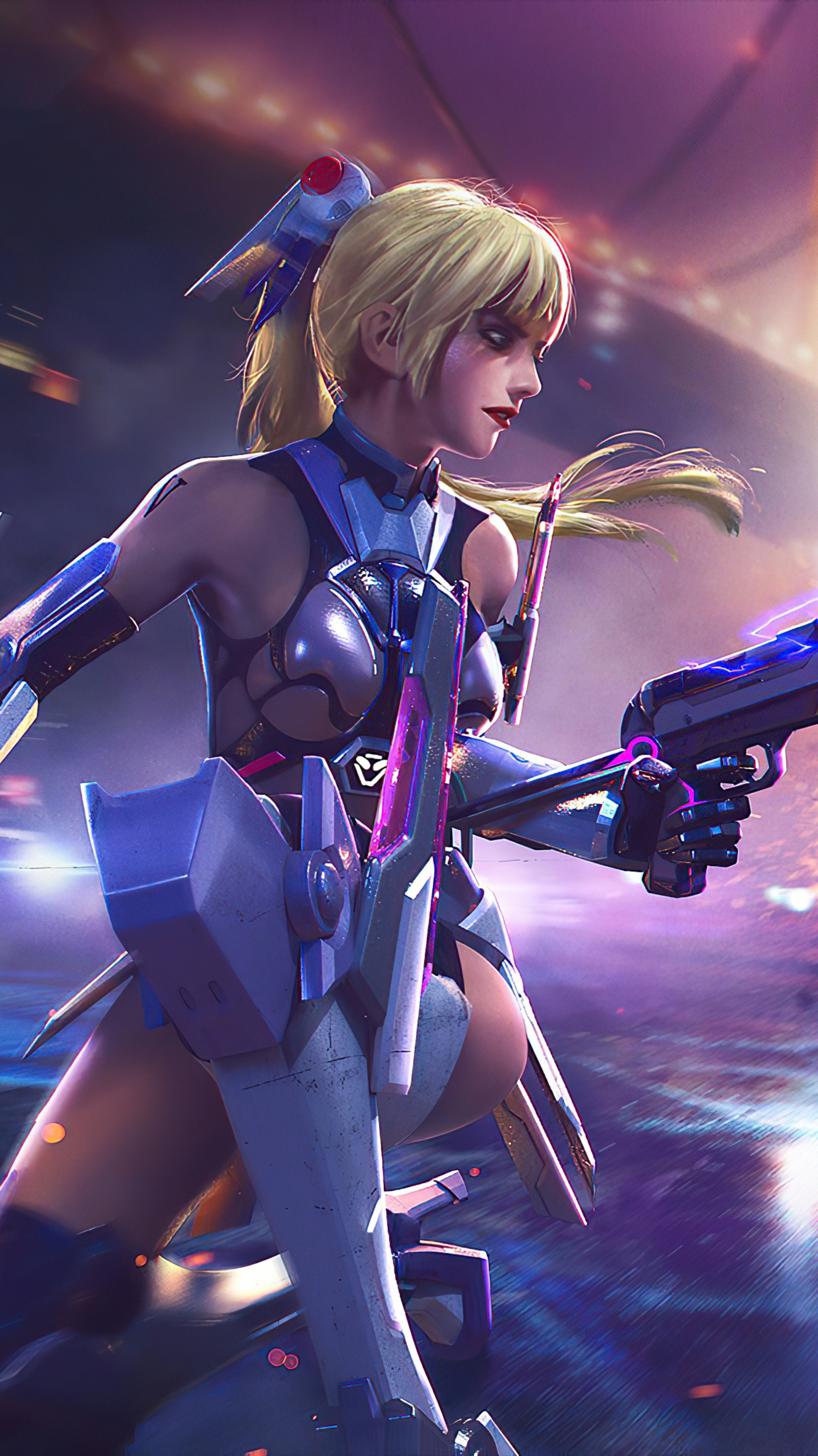 Cyber Girl Garena Free Fire Game 4k Samsung Galaxy S6, S7 , Google Pixel XL , Nexus 6, 6P , LG G5 HD 4k Wallpaper, Image, Background, Photo and Picture