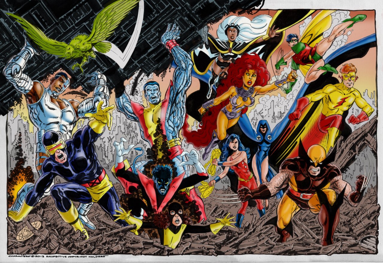X 上的Cool Comic Art：「X Men & Teen Titans By John Byrne 」