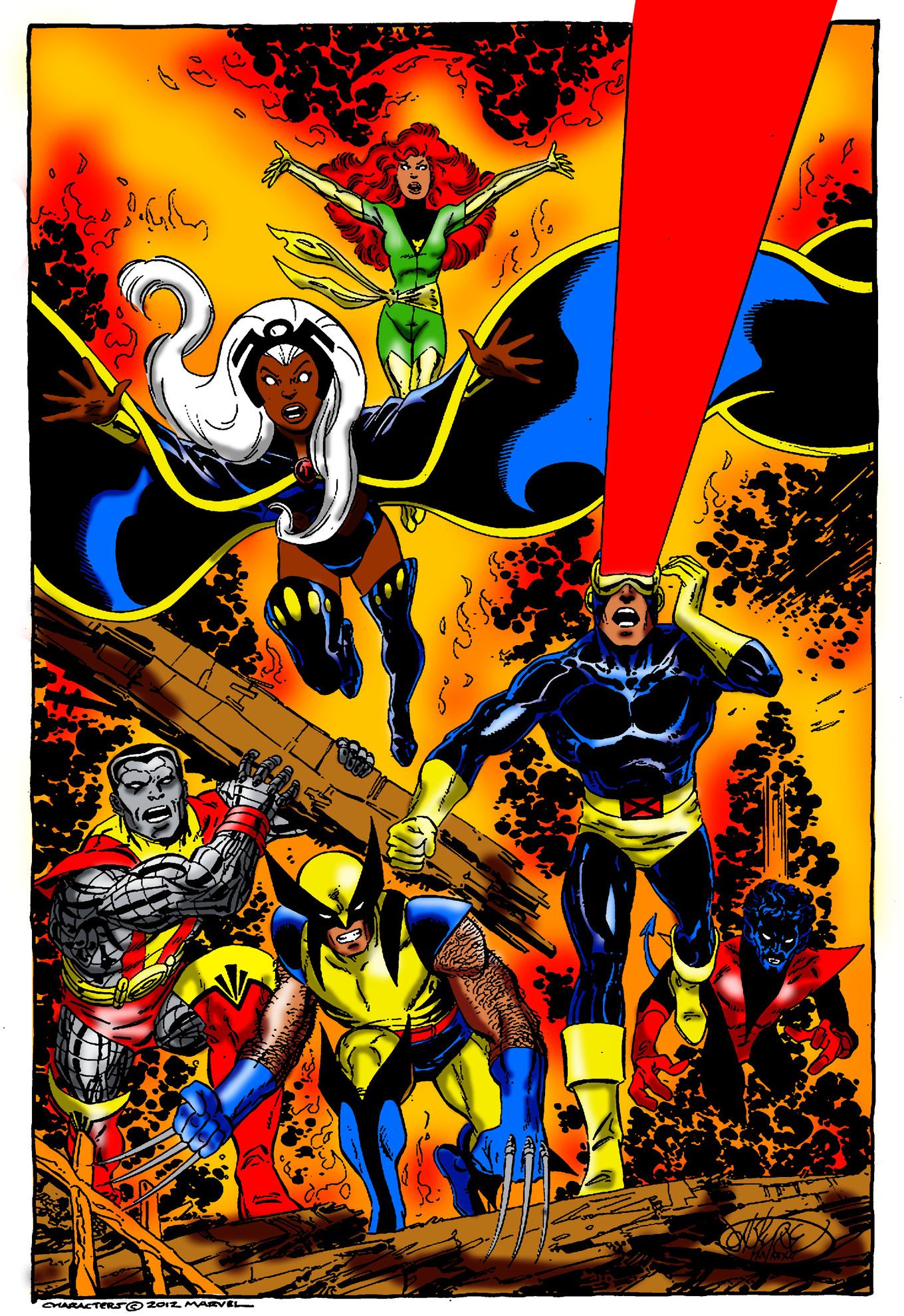 Art by John Byrne Colors by Chris Rohling. Marvel comics artwork, Marvel comics art, Dc comics artwork