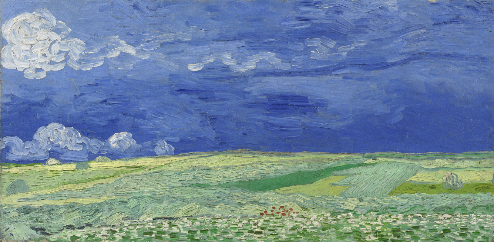 Buy digital version: Clouds over wheat fields by Vincent van Gogh, Amsterdam