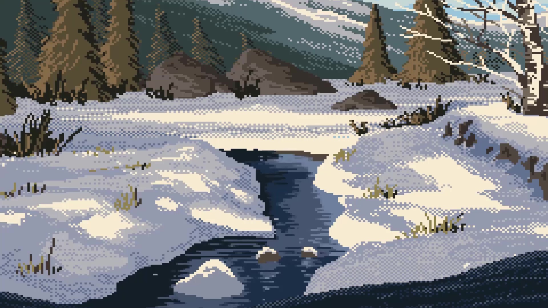Calm Winter Pixel Live Wallpaper