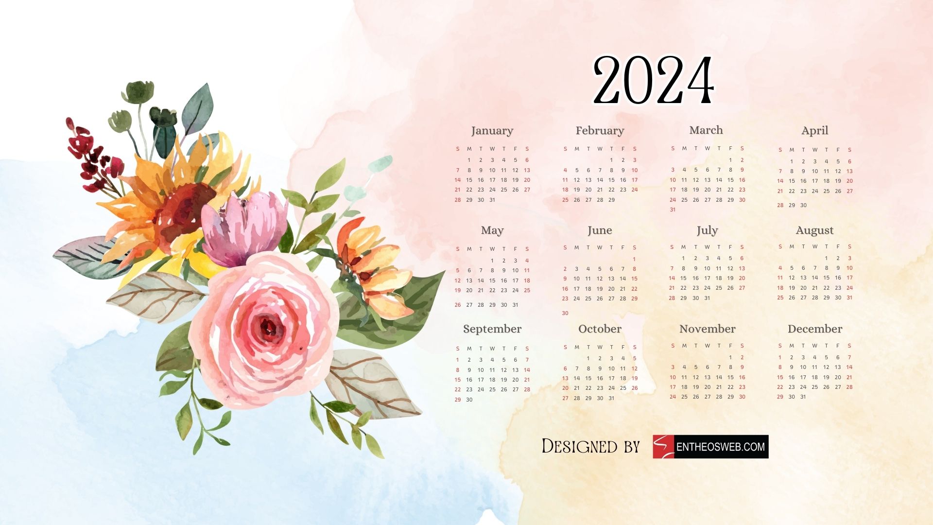 2024 Calendar Desktop Wallpaper