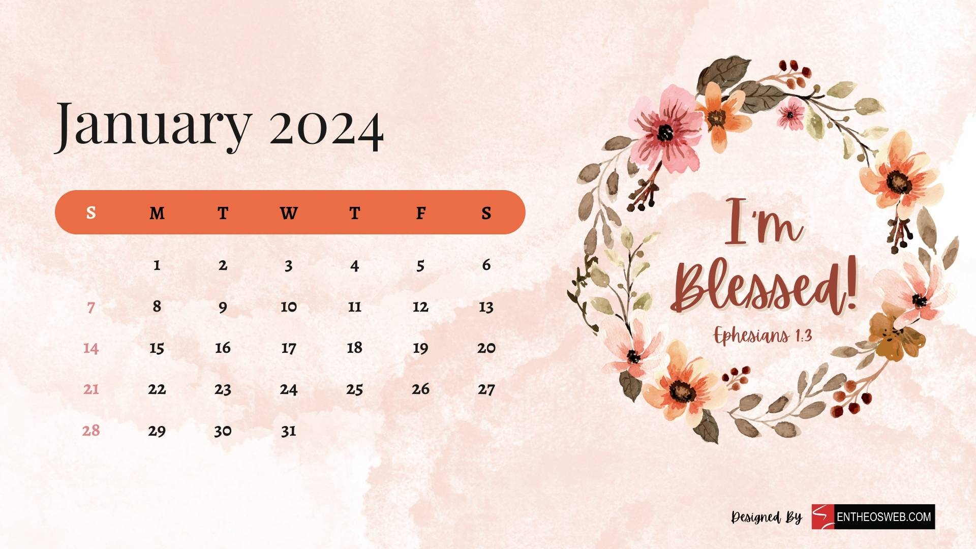 2024 Christian Calendar Wallpaper