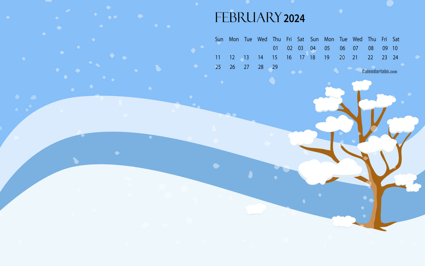 February 2024 Desktop Wallpaper Calendar