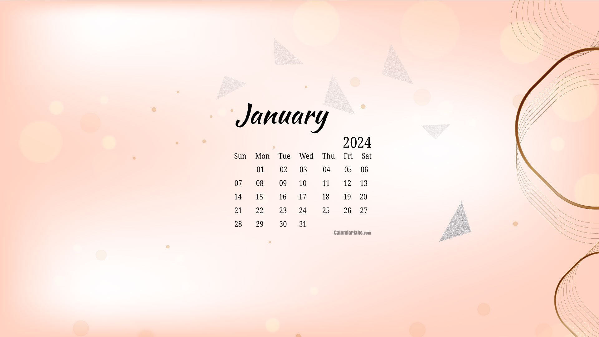 January 2024 Desktop Wallpaper Calendar