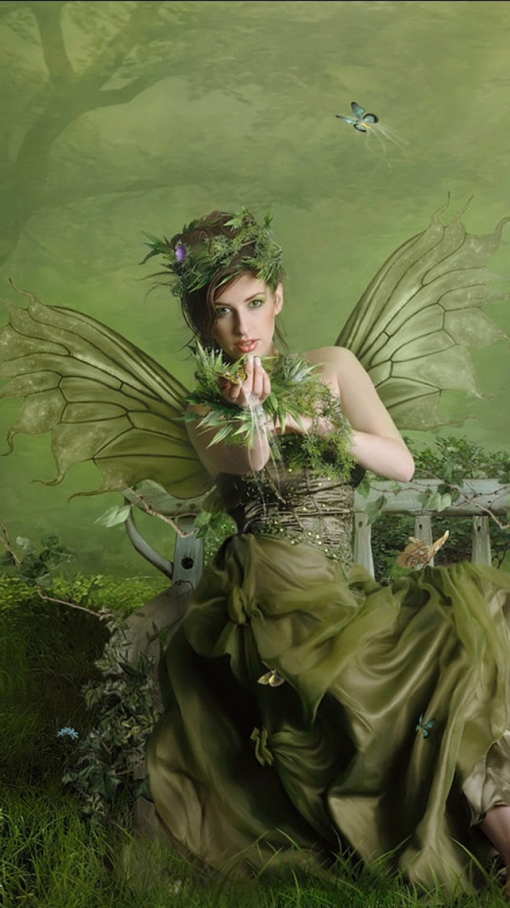 Download Green Fairy wallpaper for mobile phone, free Green Fairy HD picture