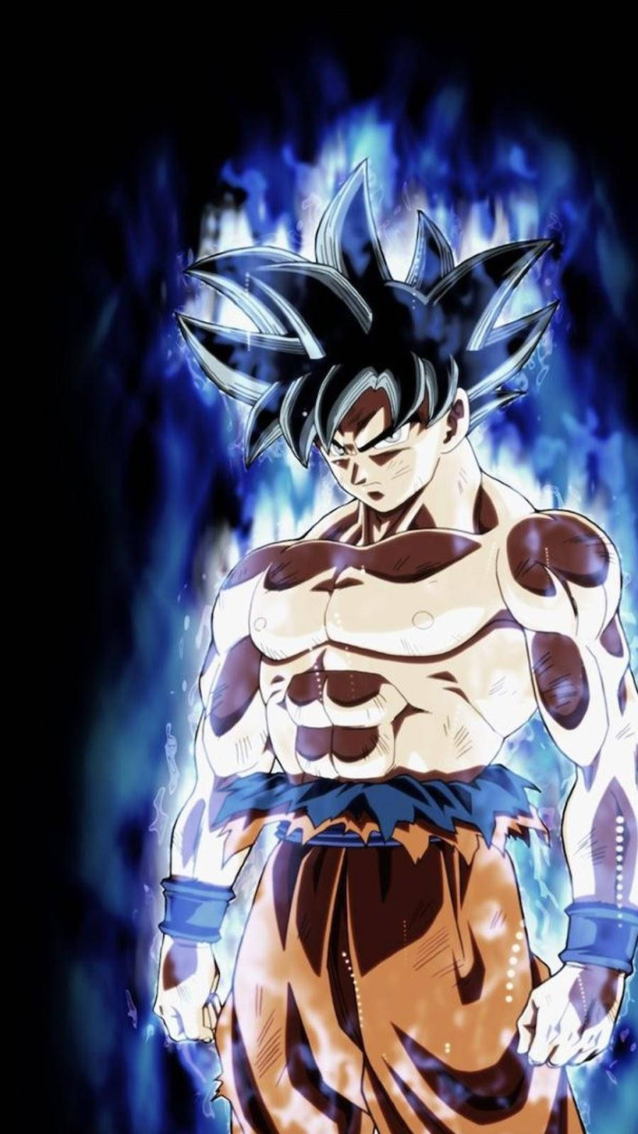 Download Glowing Goku Dragon Ball Super Phone Wallpaper