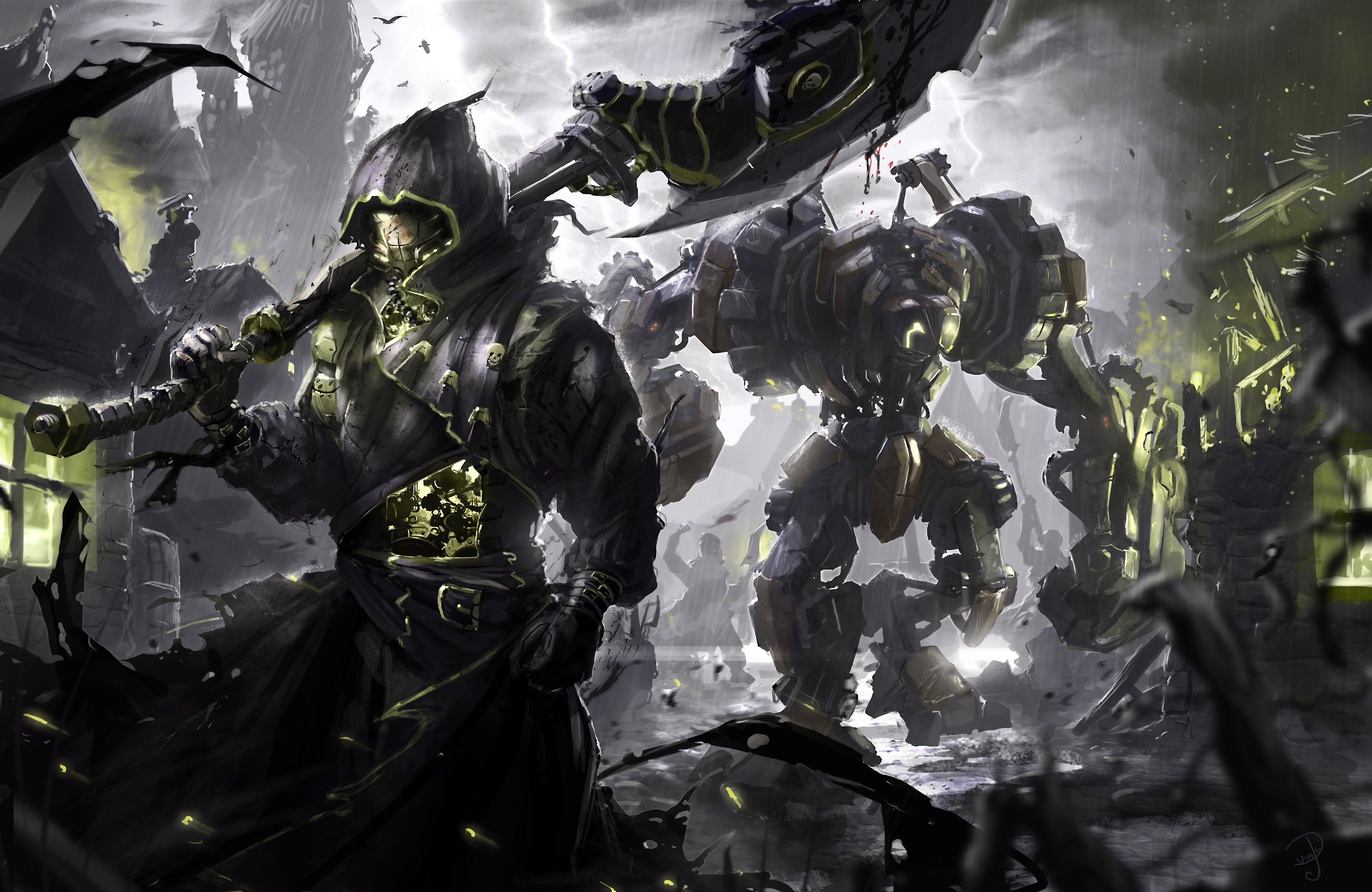 Dark Warrior 4k Ultra HD Wallpaper