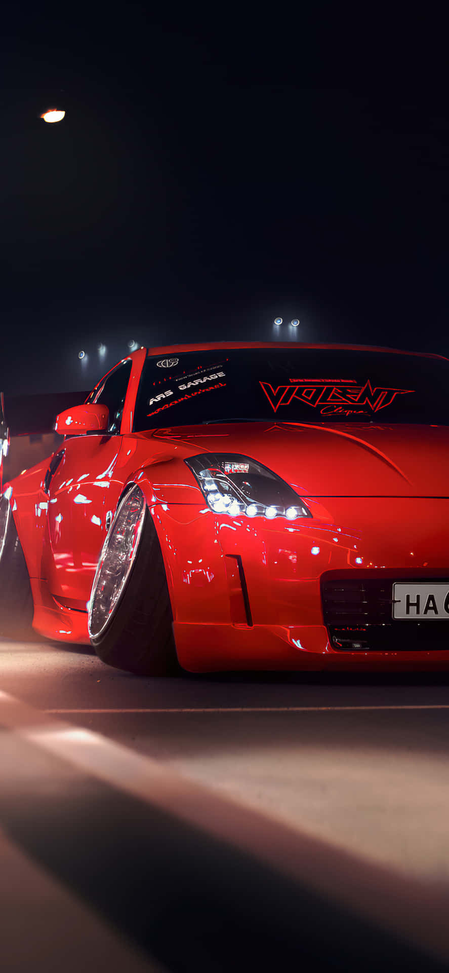 Download Red Nissan 350Z iPhone Wallpaper