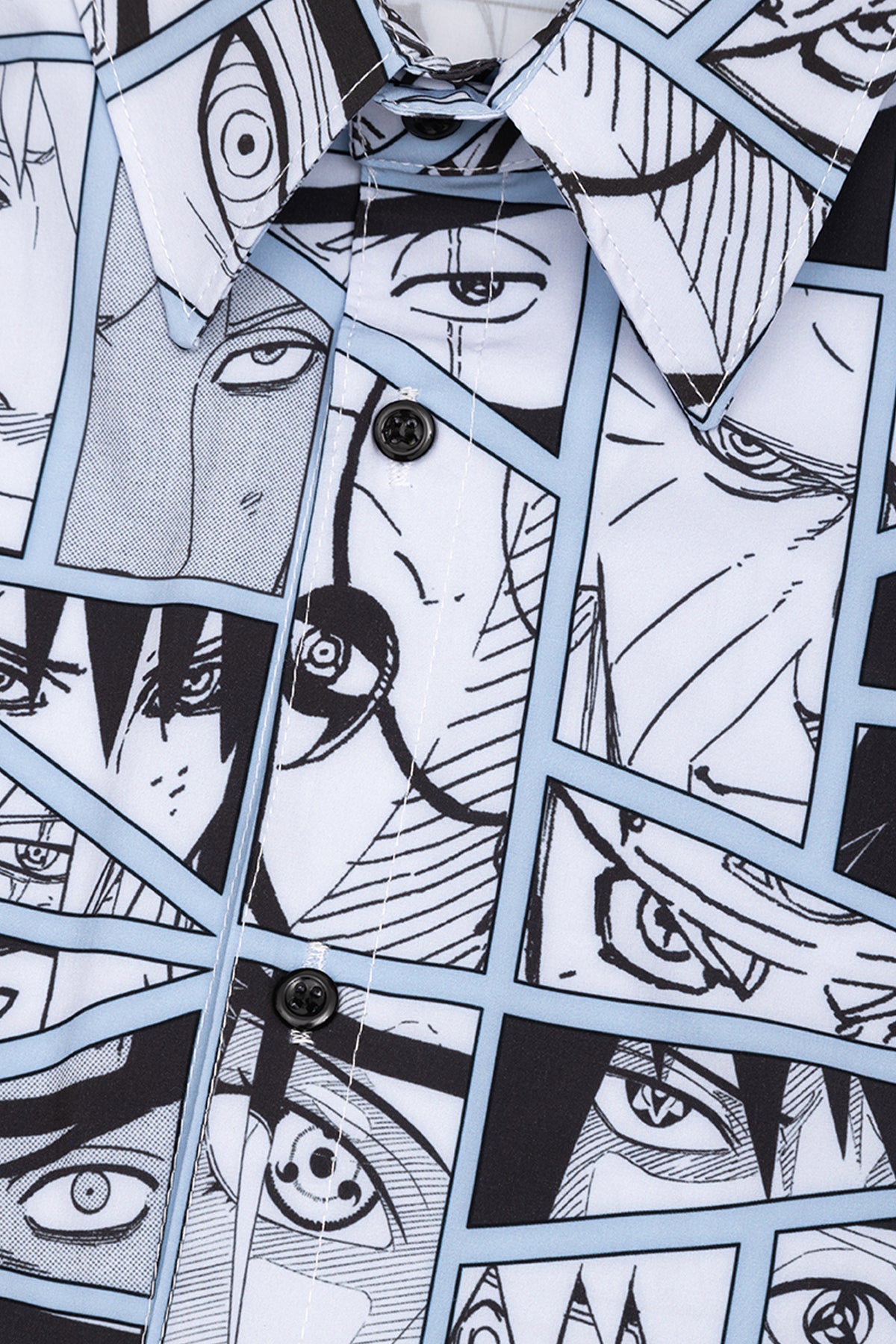 Naruto AOP Button Up Shirt Blue