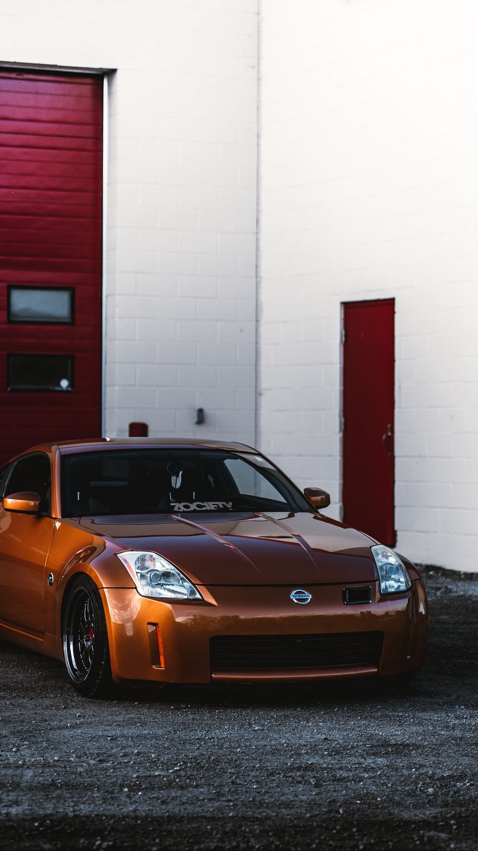 Download Wallpaper 938x1668 Nissan 350z, Nissan, Sports Car, Car, Front View Iphone 8 7 6s 6 For Parallax HD Background