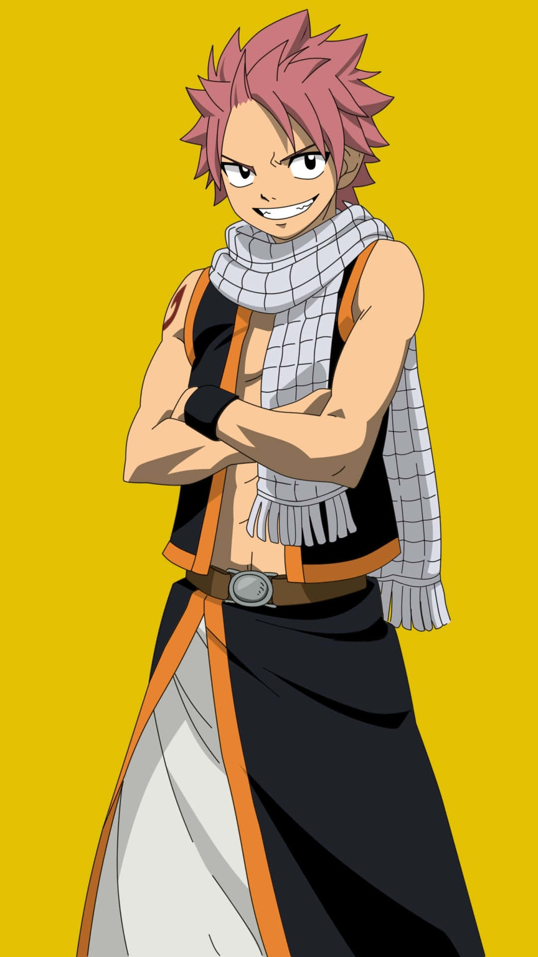 Download Fairy Tail iPhone Natsu Dragneel Smiling Wallpaper