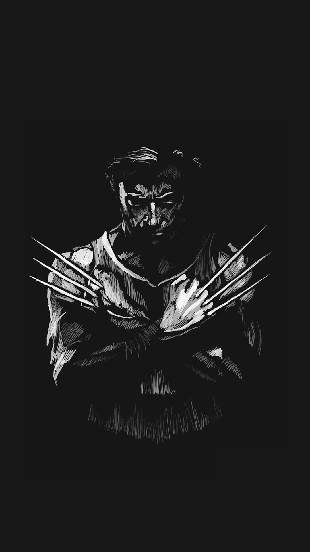 Wolverine Logan Minimal iPhone Wallpaper