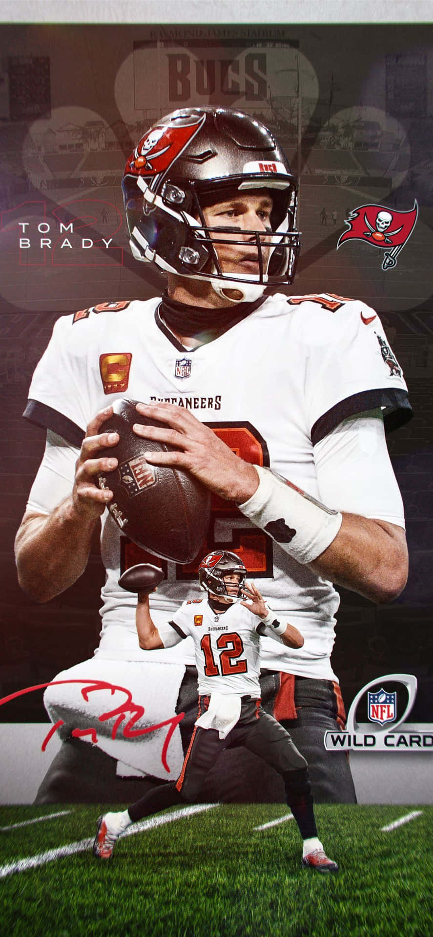 Download The Tampa Bay Buccaneers Reimagined on an iPhone Wallpaper
