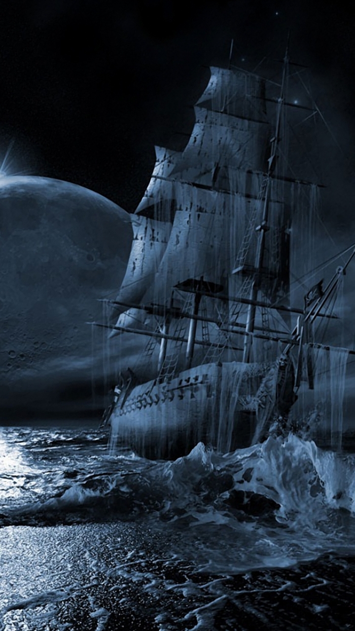 Fantasy Ship Phone Wallpaper