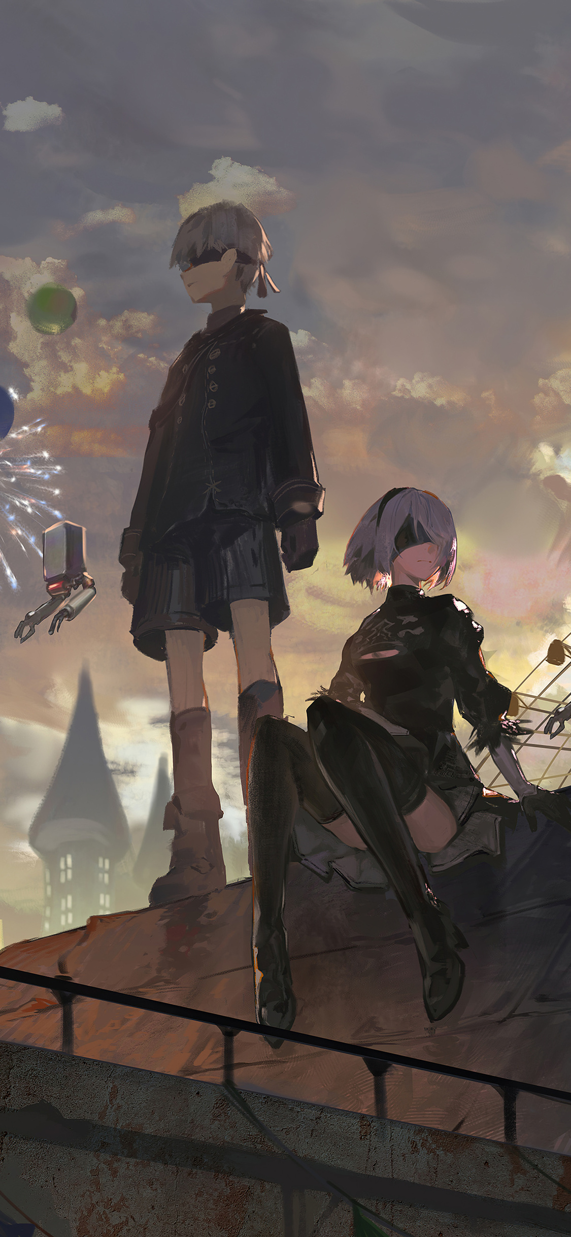2B Nier Automata 9s iPhone XS, iPhone 10, iPhone X HD 4k Wallpaper, Image, Background, Photo and Picture