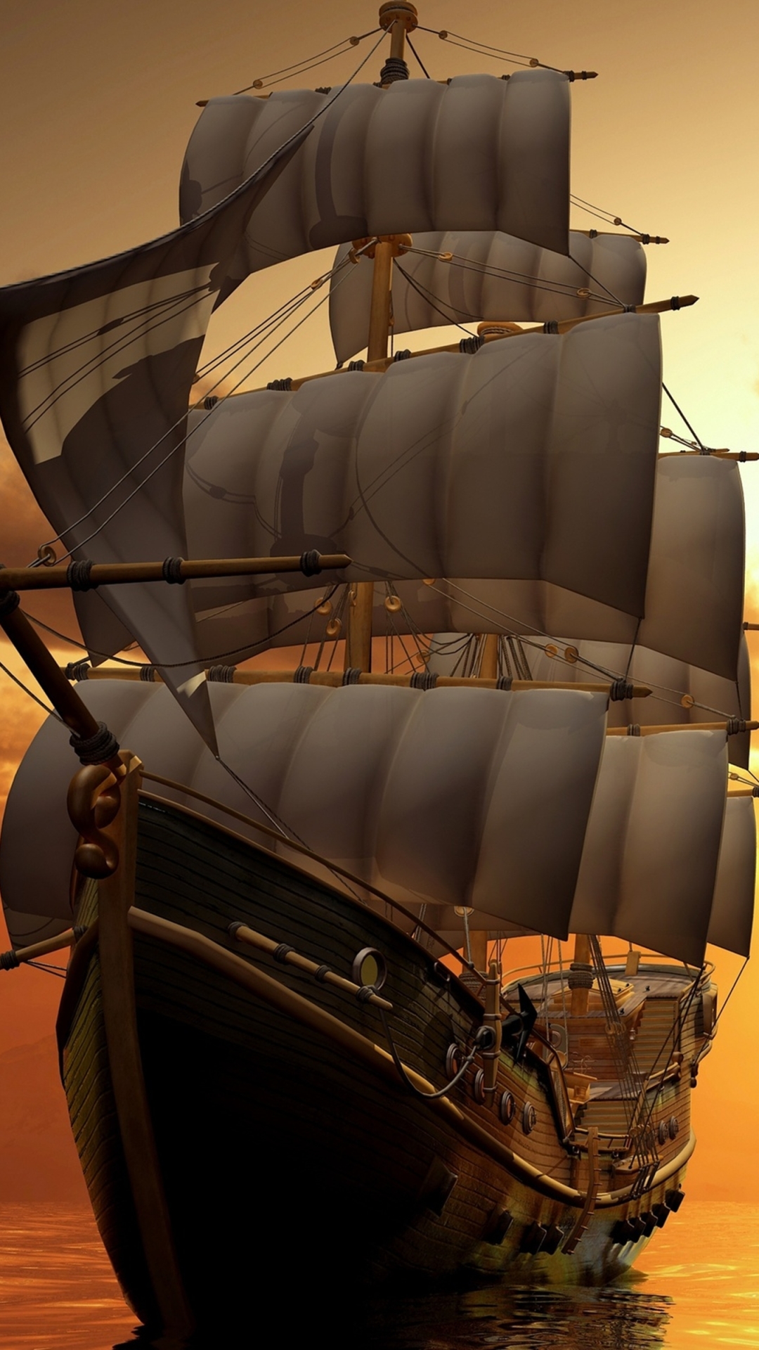 Sailing Ship Phone Wallpaper
