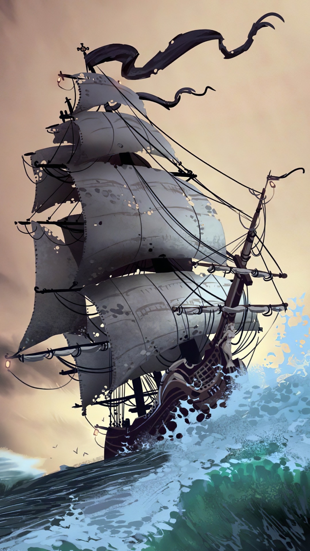 Fantasy Ship, 1080x1920 Phone HD Wallpaper