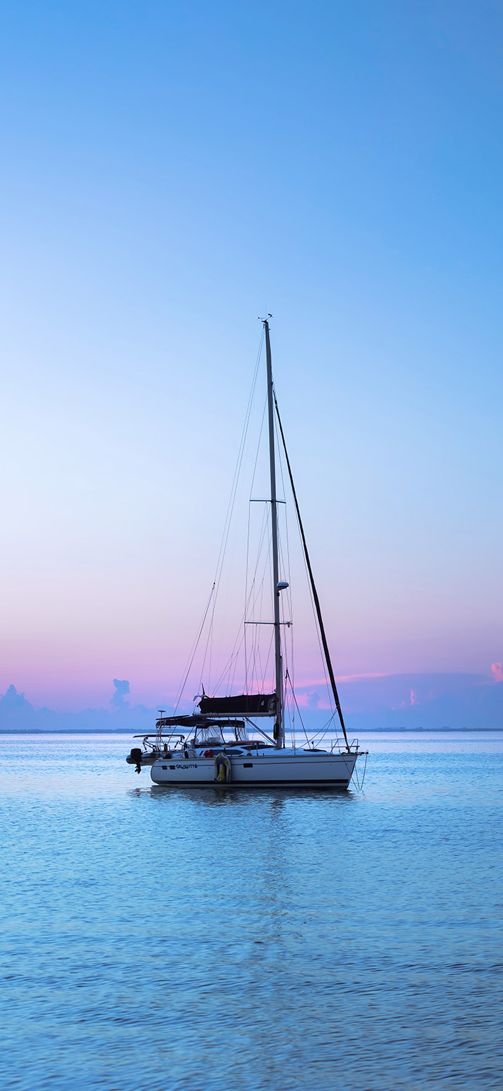 Beautiful Boat In A Turquoise Lagoon 4K