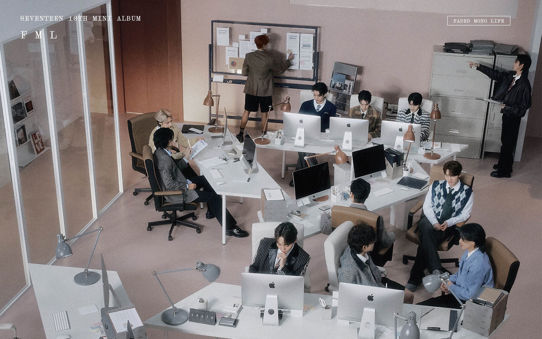 Seventeen Members Transform Into Office Workers In The New Set Of Teaser Photo For The 10th Mini Album 'FML'