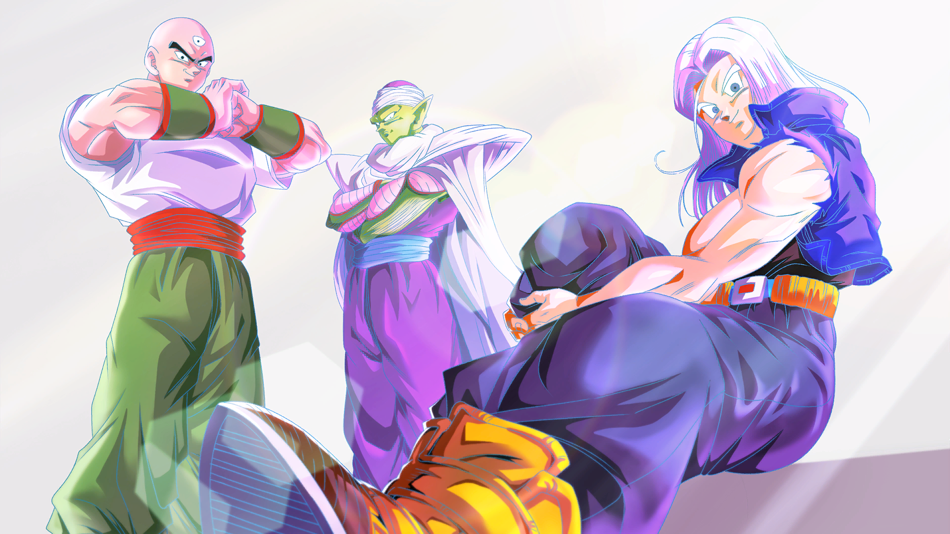 Wallpaper, Dragon Ball, Dragon Ball Z, Tien Shinhan, Piccolo, future trunks, anime boys, anime men, muscles 1920x1080
