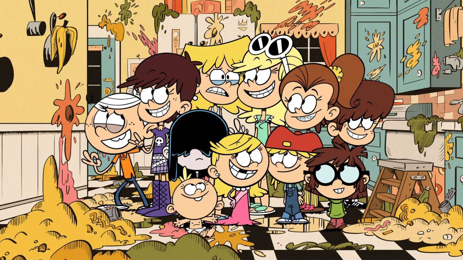 Download The Loud House Messy Kitchen Wallpaper