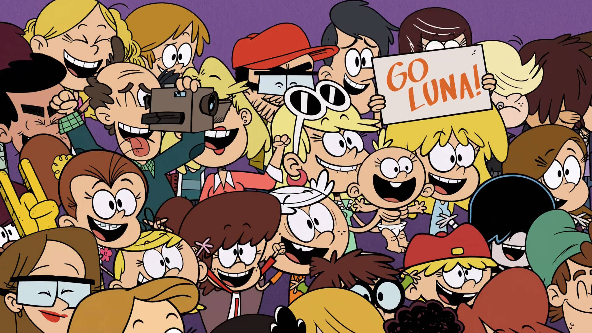 Download The Loud House Cheering For Luna Wallpaper