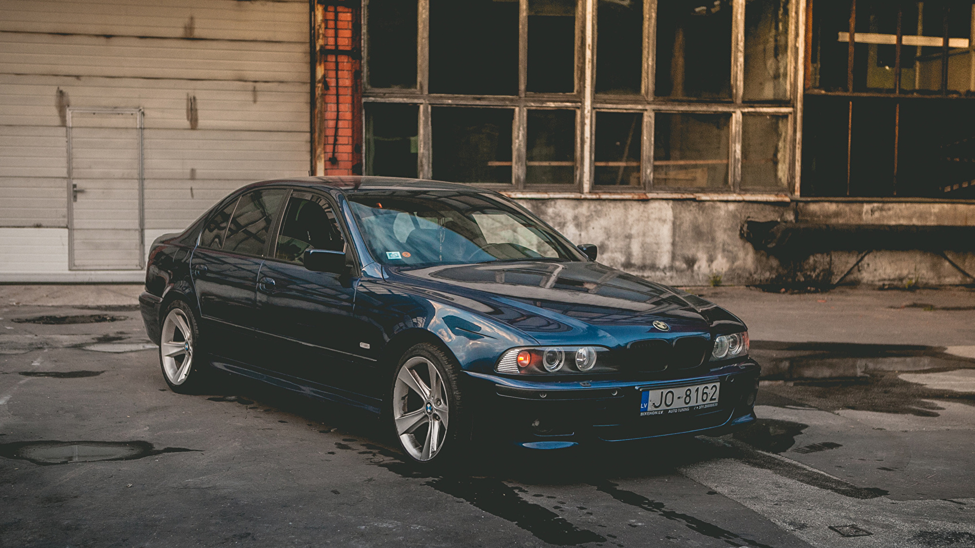 image BMW 5 Series E39 Blue automobile 1920x1080