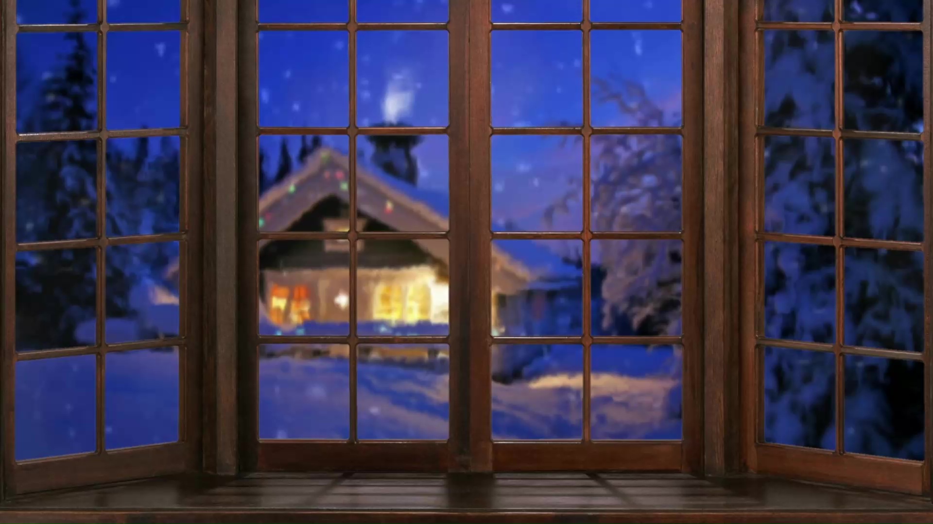 Cozy Winter Cottage In Snow Live Wallpaper