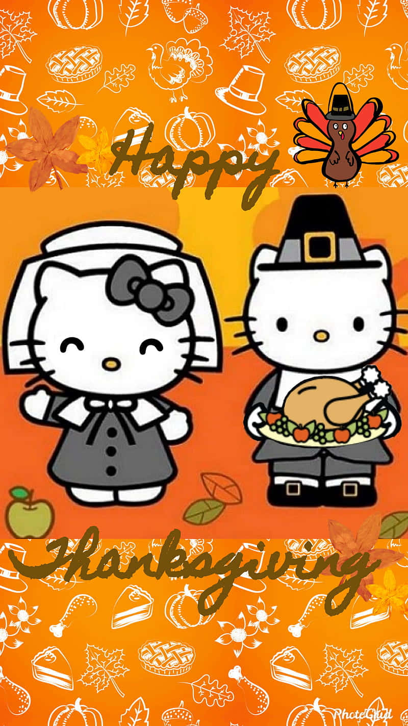 Download Make your Thanksgiving even more delightful with Hello Kitty! Wallpaper
